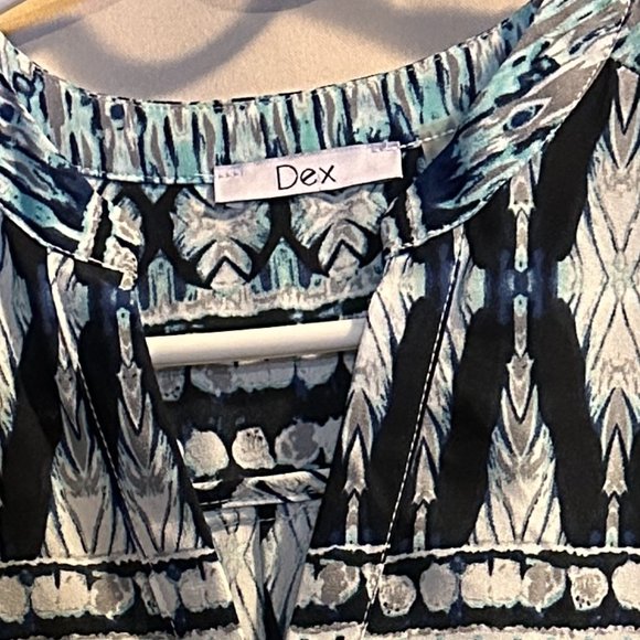 DEX Loose Top - Navy, Blue & White - Size Small - Picture 2 of 4